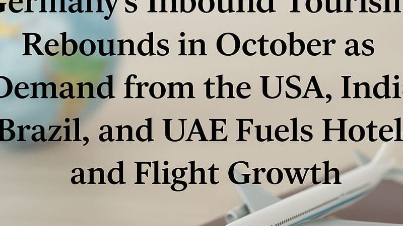 Now Germany’s Inbound Tourism